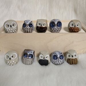 10x Vintage Emson Miniature Glazed Clay Pottery Hand Painted Stoneware MCM